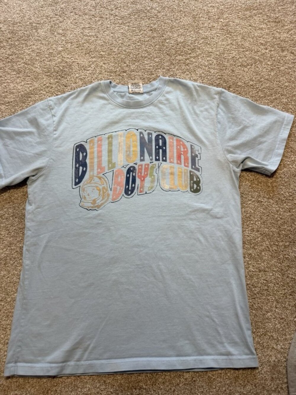 Billionaire Boys Club BBC Blue Logo Fade Short Sleeve T Shirt Men’s Size Large